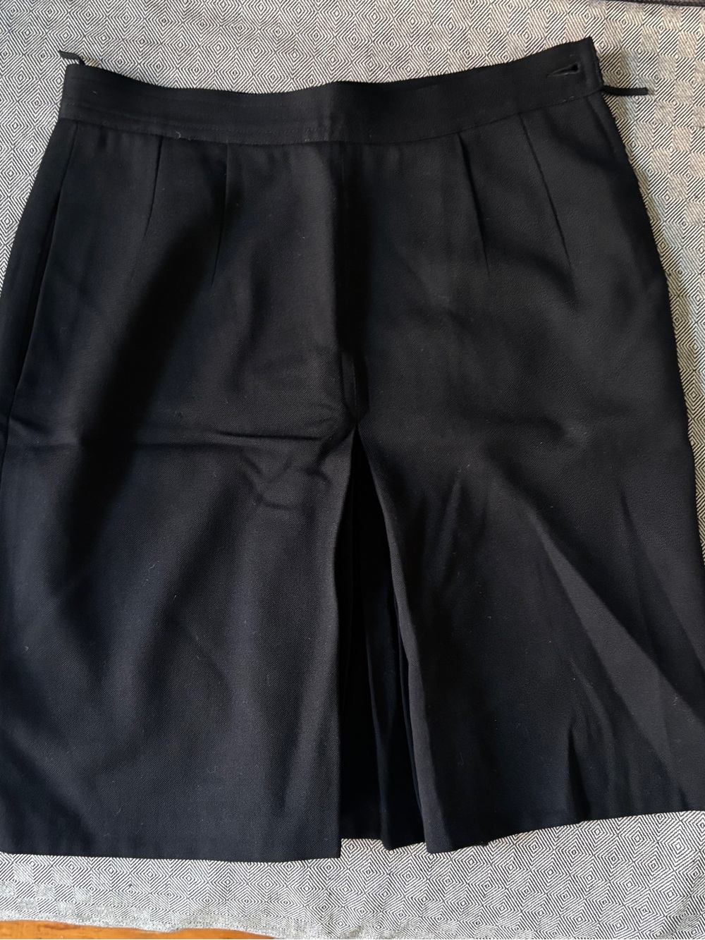 Vintage Valentino Black Pleated Front Skirt